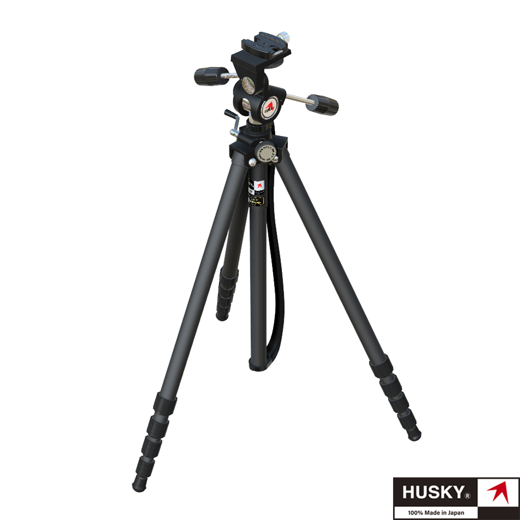 【HUSKY】ハスキー ヘッド一体型三脚5段 KIRK Model