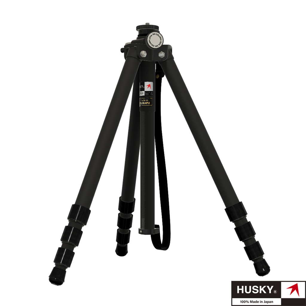 【HUSKY】ハスキーヘッド分離型三脚セミショート4段(脚部のみ・細ネジ仕様)