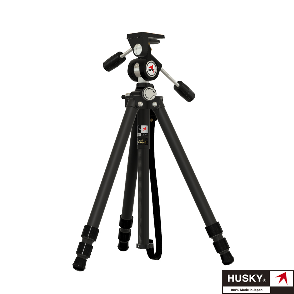 【HUSKY】ハスキーヘッド一体型三脚セミショート3段