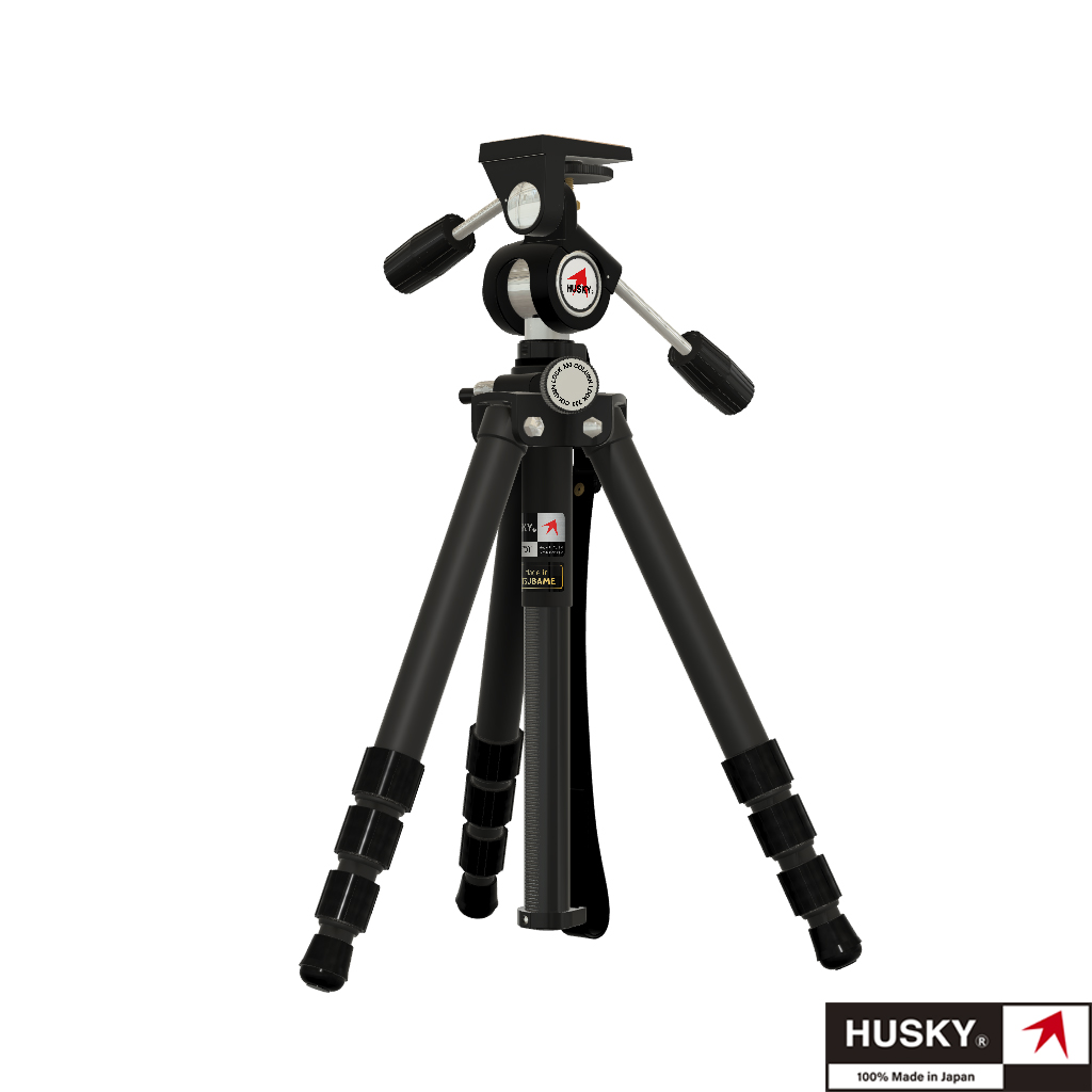 【HUSKY】ハスキーヘッド一体型三脚ショート4段