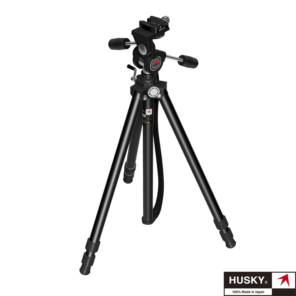 【HUSKY】ハスキー ヘッド一体型三脚3段 KIRK Model