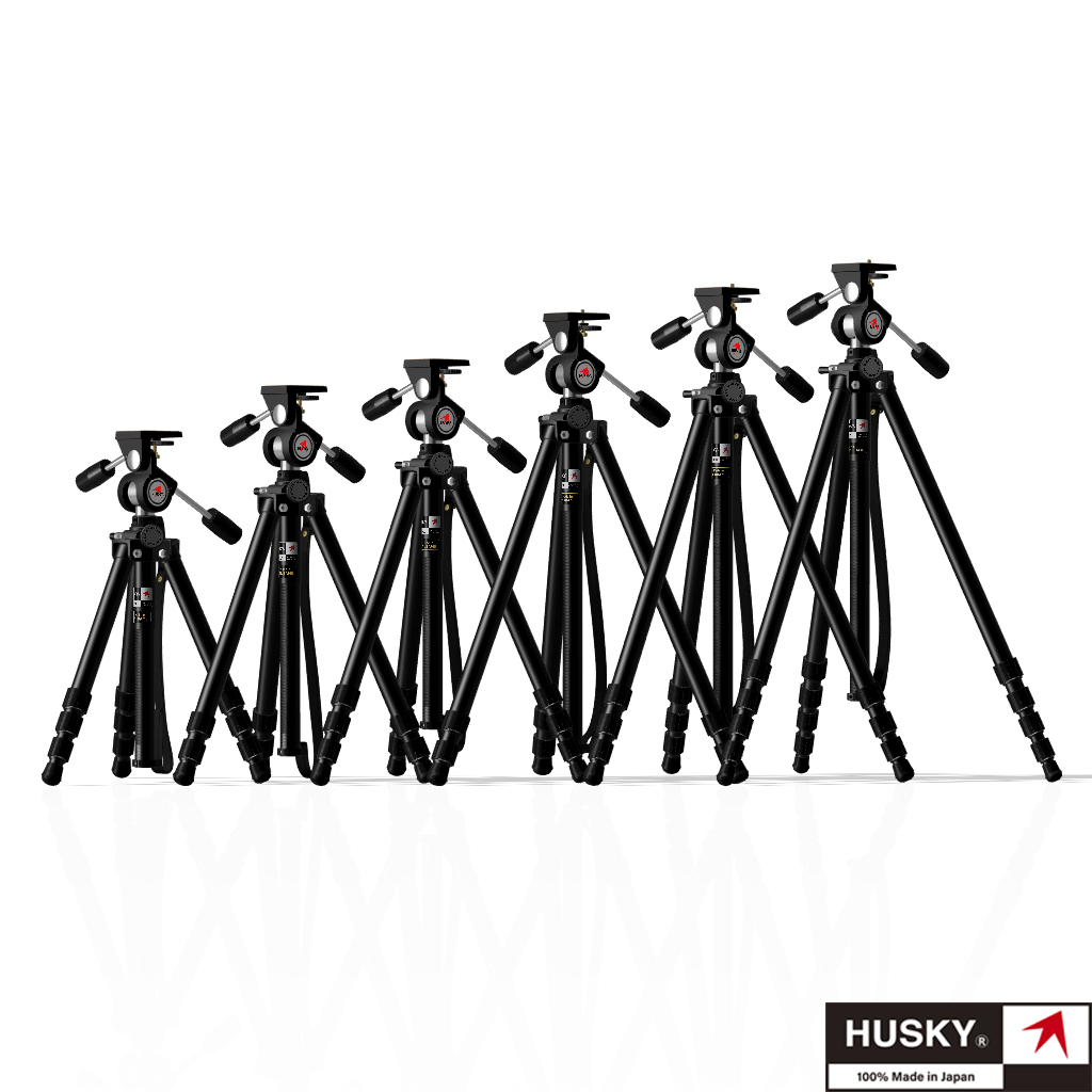 ハスキー ショート 4段三脚 ヘッド一体型 スタジオJin / 【HUSKY】ハスキーヘッド一体型三脚ショート4段