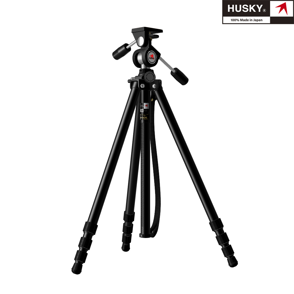 【HUSKY】ハスキーヘッド一体型三脚4段