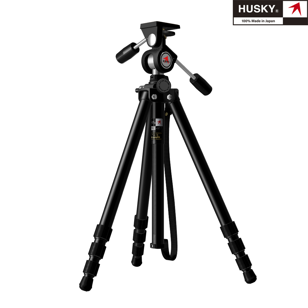 【HUSKY】ハスキーヘッド一体型三脚セミショート4段