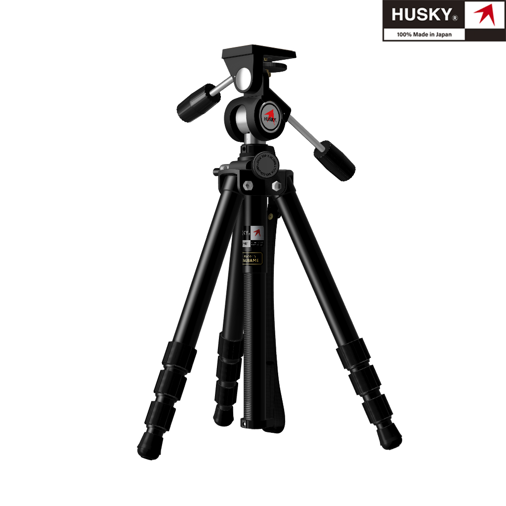 【HUSKY】ハスキーヘッド一体型三脚ショート4段