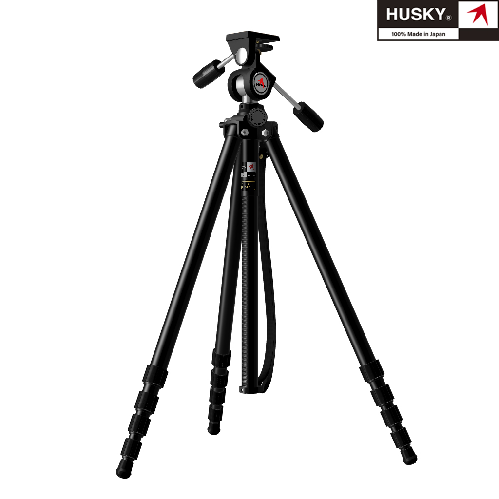 【HUSKY】ハスキーヘッド一体型三脚5段