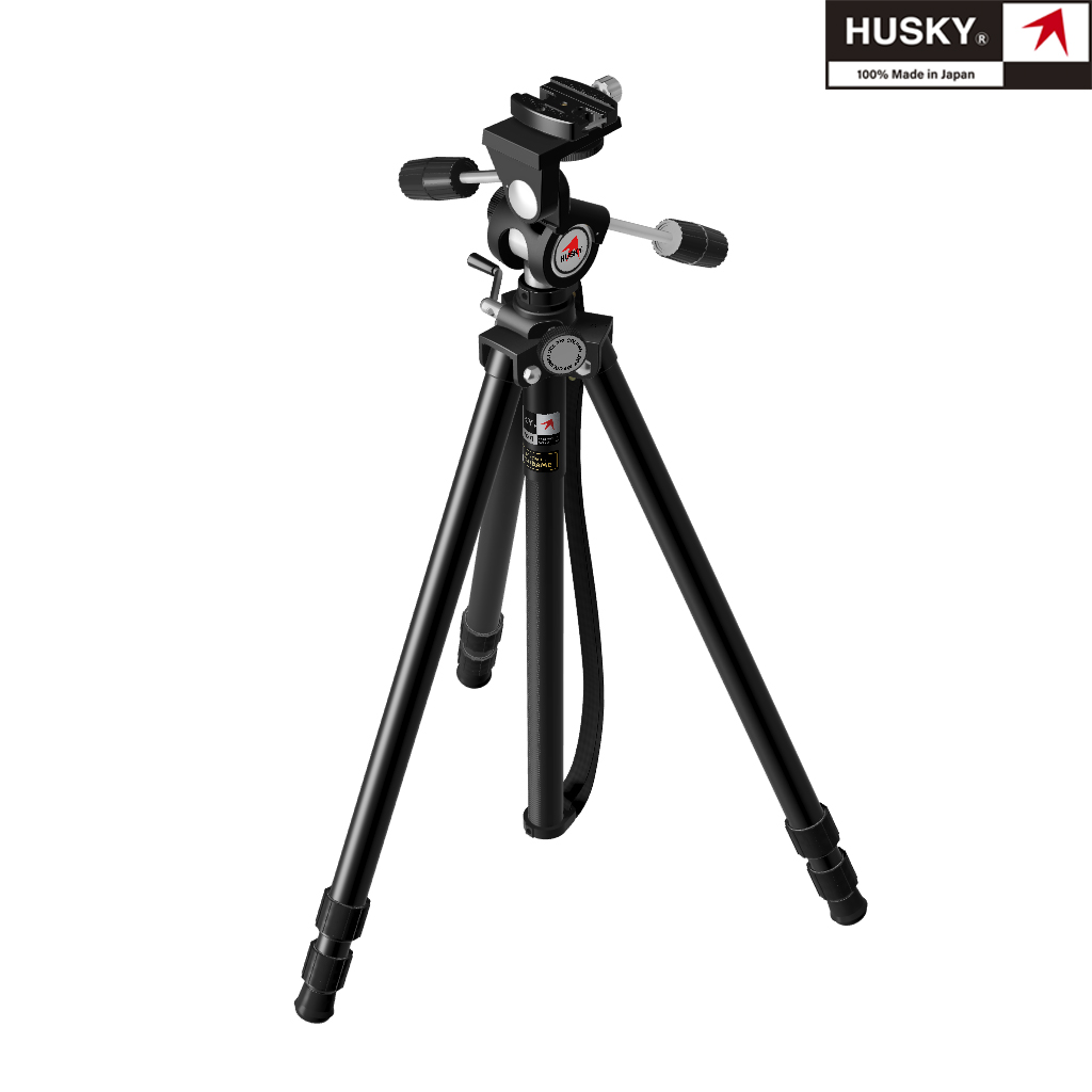 【HUSKY】ハスキー ヘッド一体型三脚3段 KIRK Model